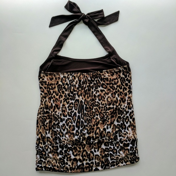 Halloween Spice Girls 90s Y2K Pop Star Scary Spice Leopard Print Club Halter Top - Picture 2 of 4